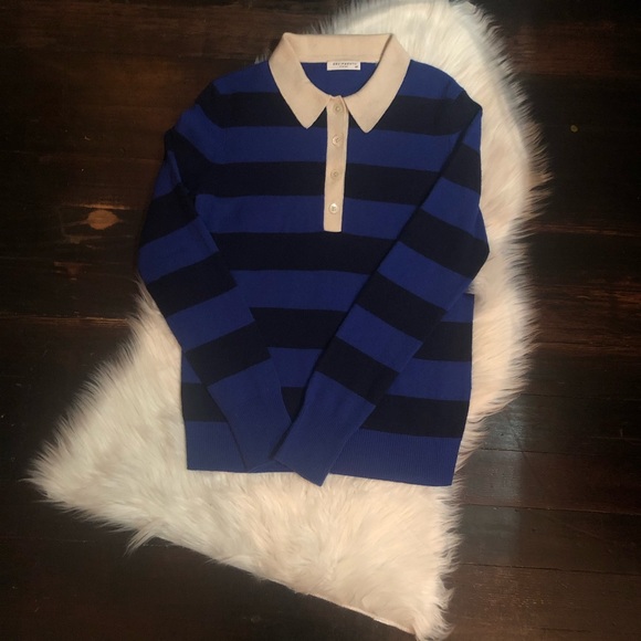 Equipment Sweaters - equipment femme 100% cashmere sweater blue stripe